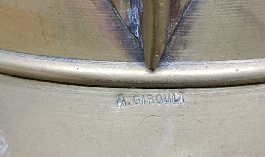 Antique FRENCH SAPEURS POMPIERS FIREMAN’S HELMET Crouy sur Ourcq Fire Service