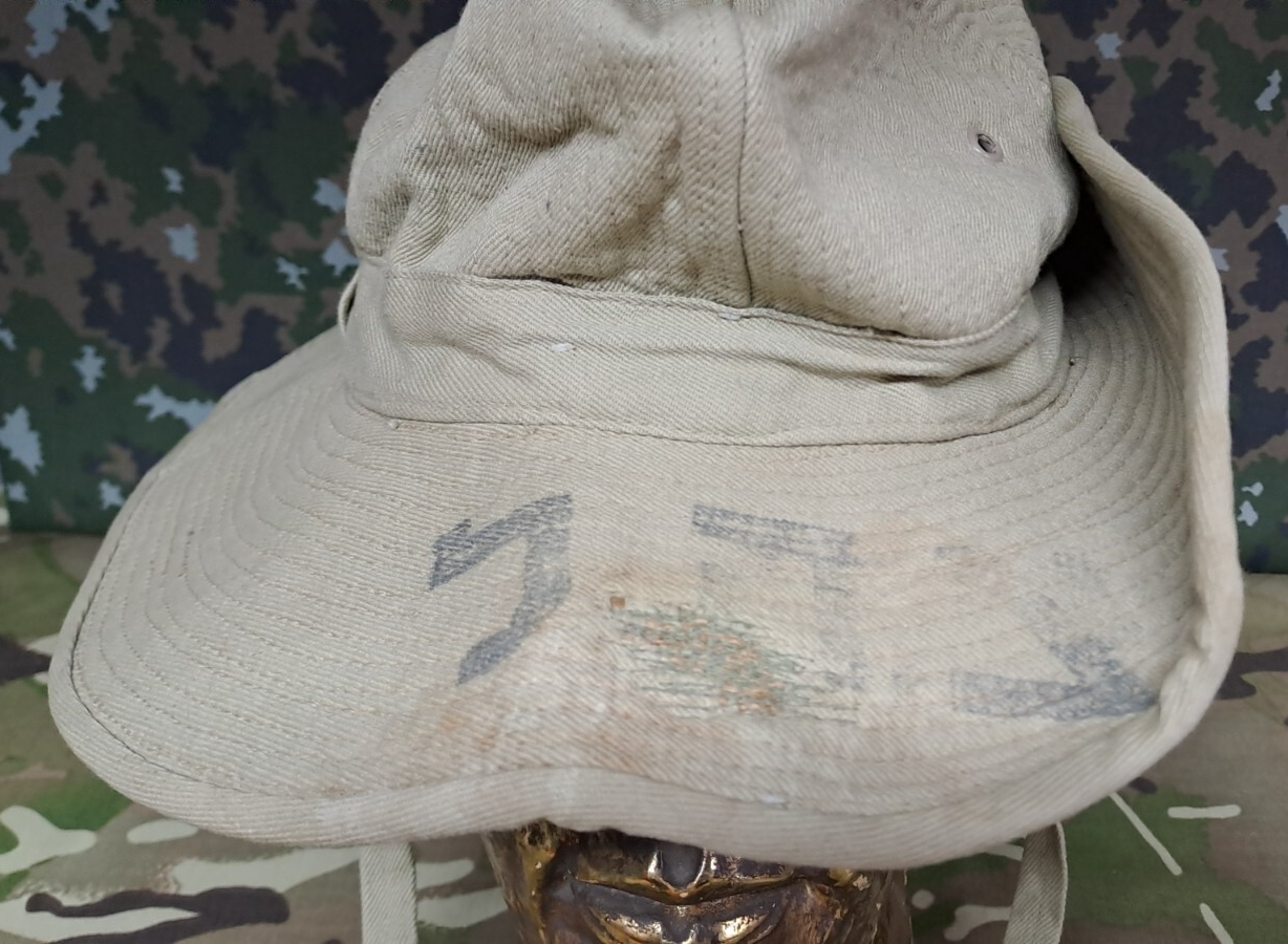 VINTAGE 50'S IDF ZAHAL SOLDIER KHAKI HAT STETSON FRENCH MADE ARMY MILITARY