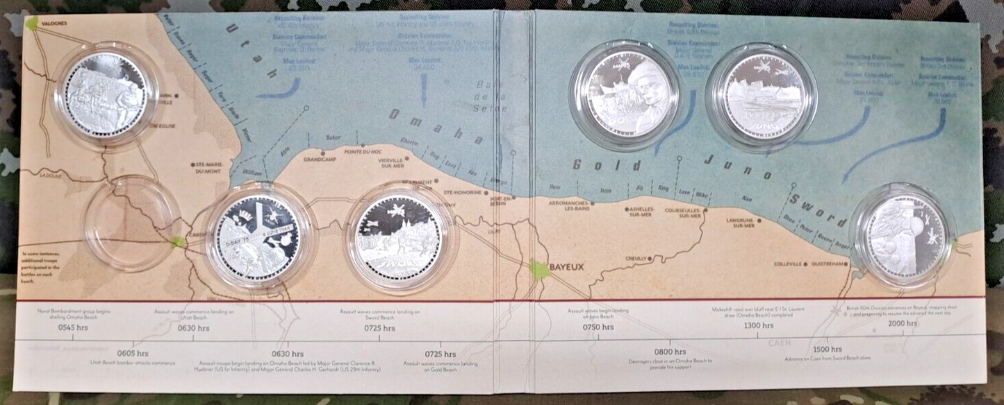 D-Day 75th Anniversary 1944 -2019 The Normandy landings Silver Set
