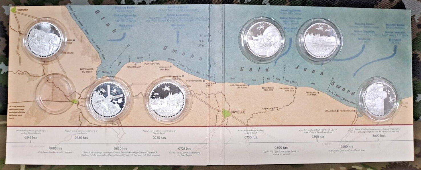 D-Day 75th Anniversary 1944 -2019 The Normandy landings Silver Set