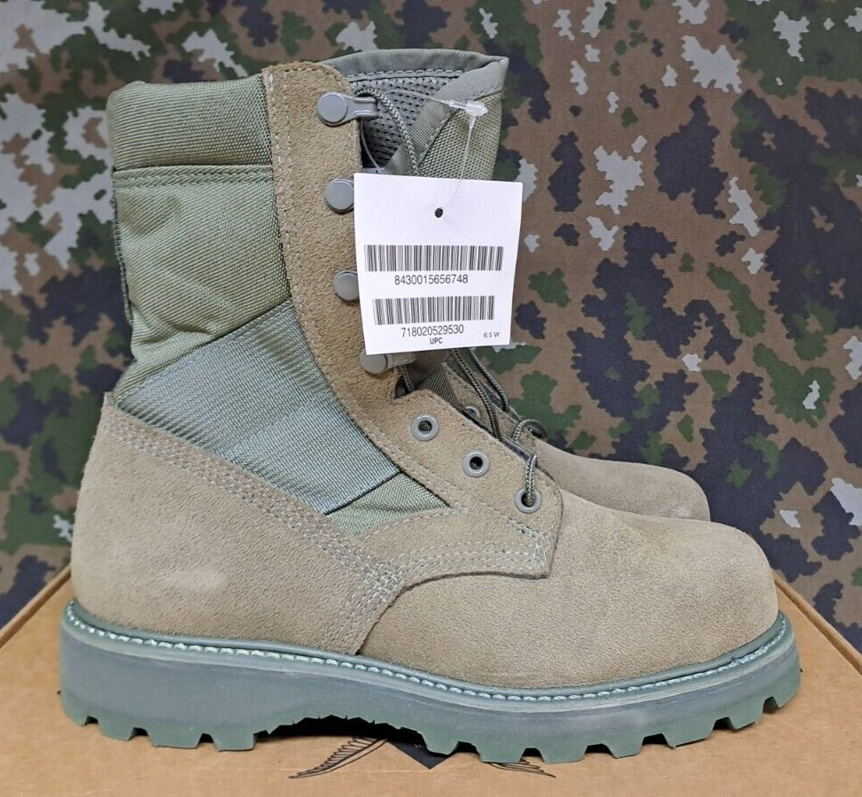 Thorogood Sage Green Tan Boots US Military issue Steel Toe Vibram Sole Boots 6.5