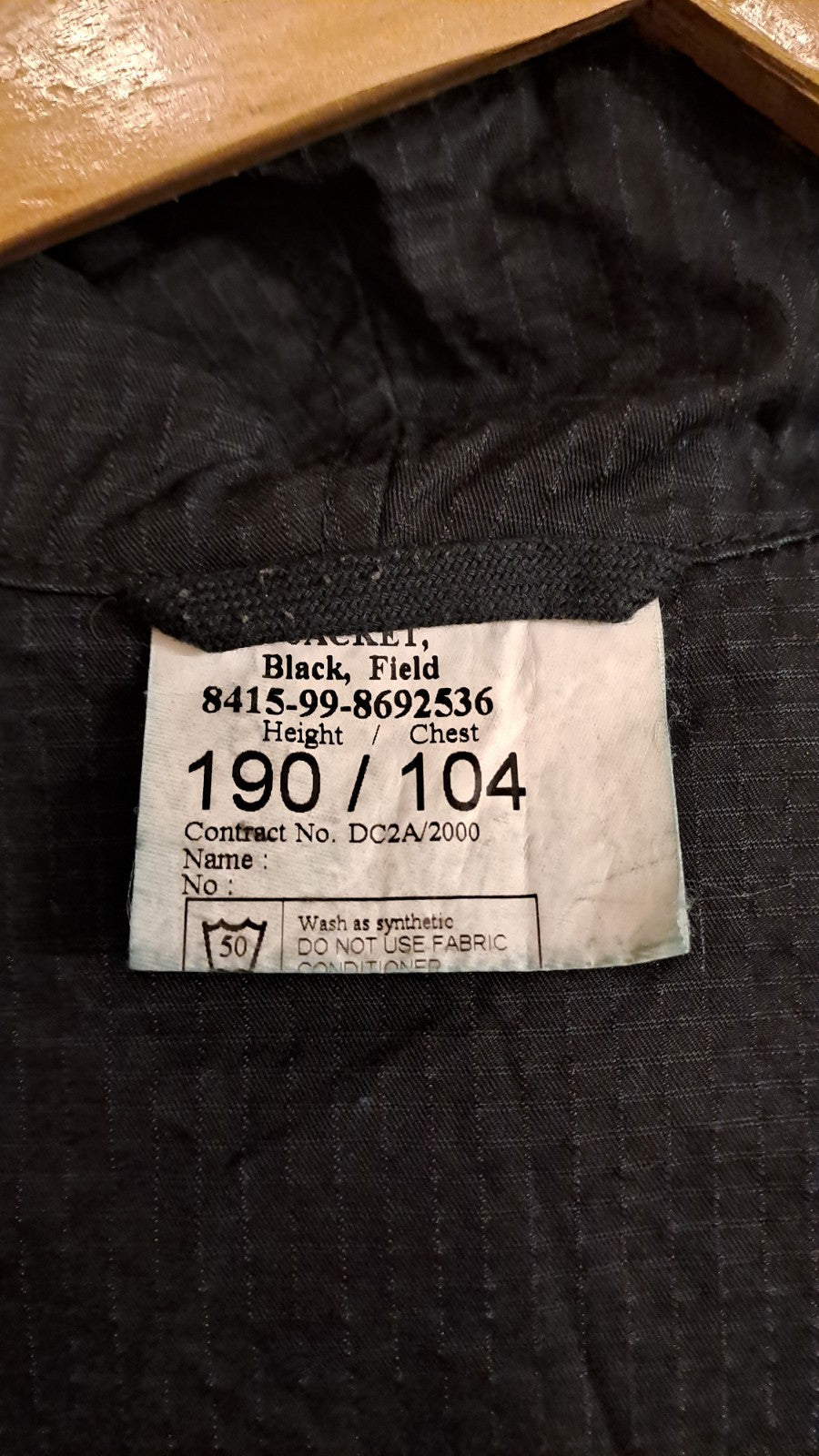 British Army Military Black Ripstop Field Jacket Smock Special Forces 190/104