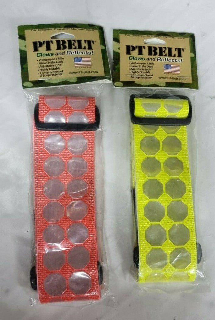 ARMY MILITARY PT BELT CYALUME TECHNOLOGIES REFLECTIVE GLOWING RUNNING BELT X 10 