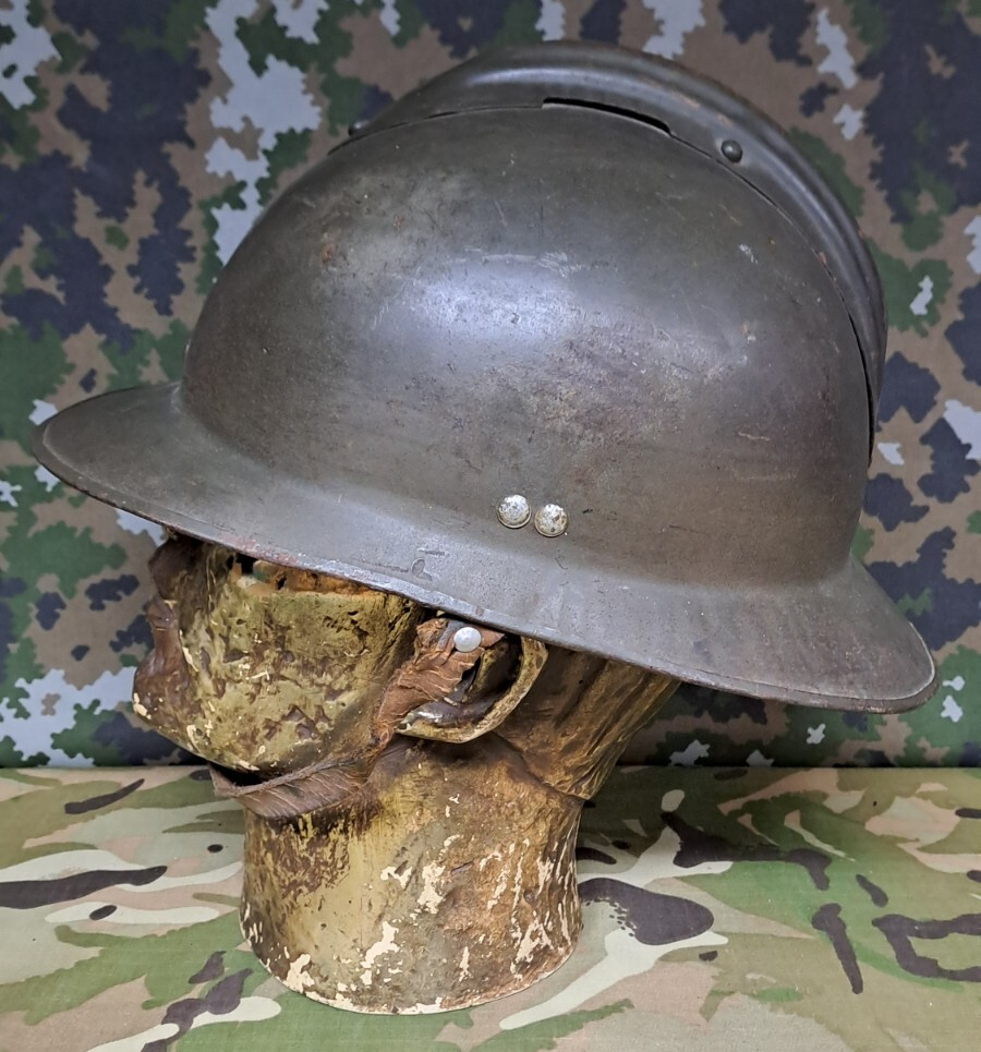 Original WW2 French Army M1926 Model Adrian Helmet - Complete with Liner & Strap