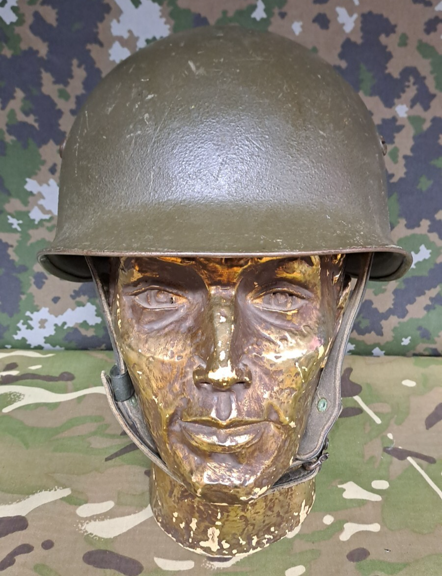 Rare Belgian Army Military Para Commando M71 Parachutist Airborne Helmet