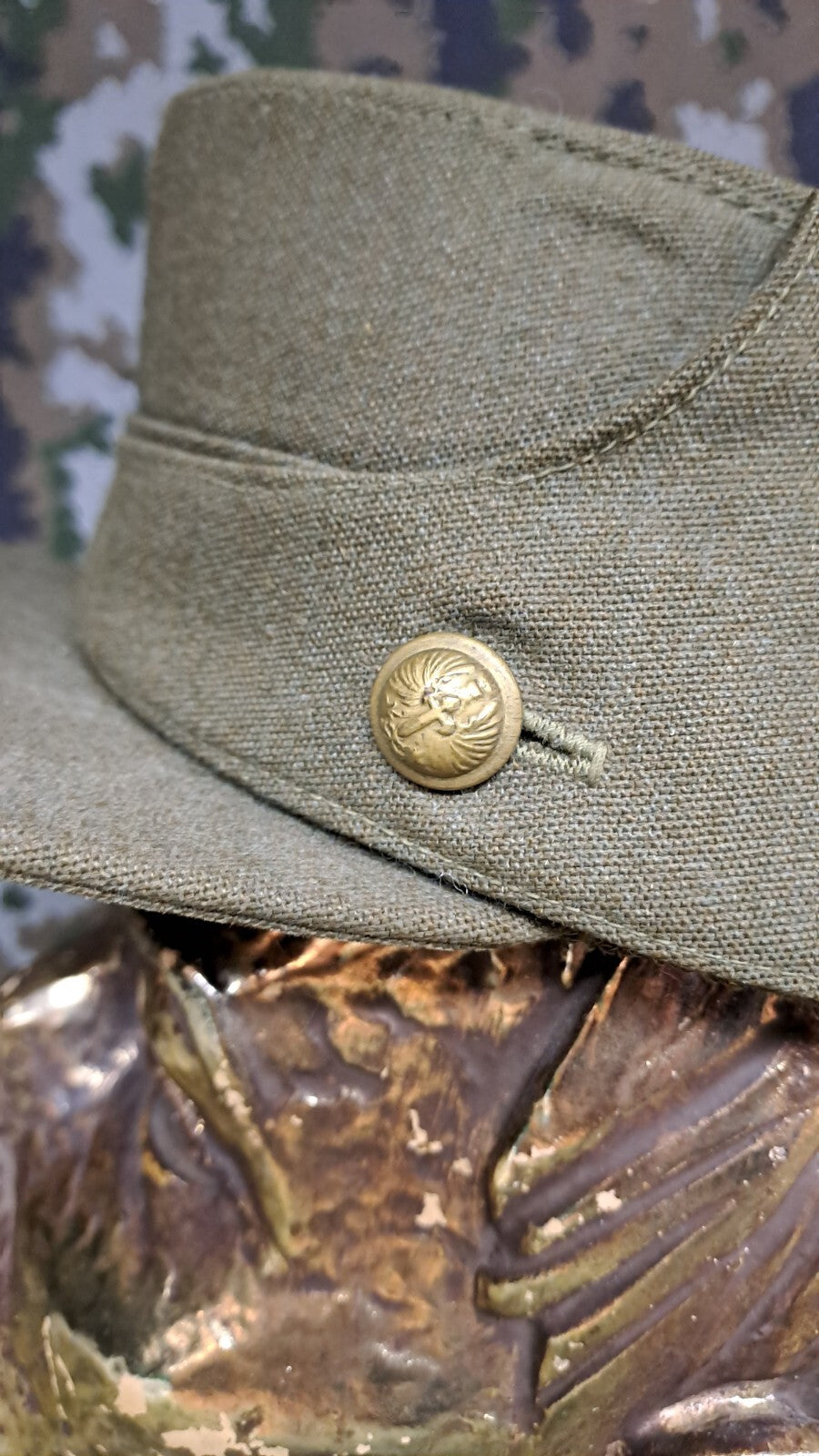 Vintage Spanish Army Military Surplus WWII Era Field Garrison Cap Hat