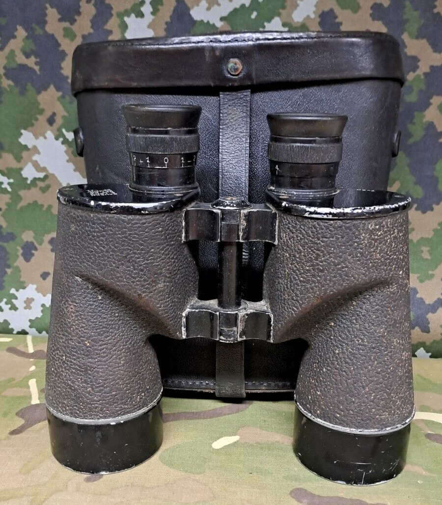 Antique Vintage Rare WW2 Bausch & Lomb Opt Co N.Y Binoculars & Case Wartime