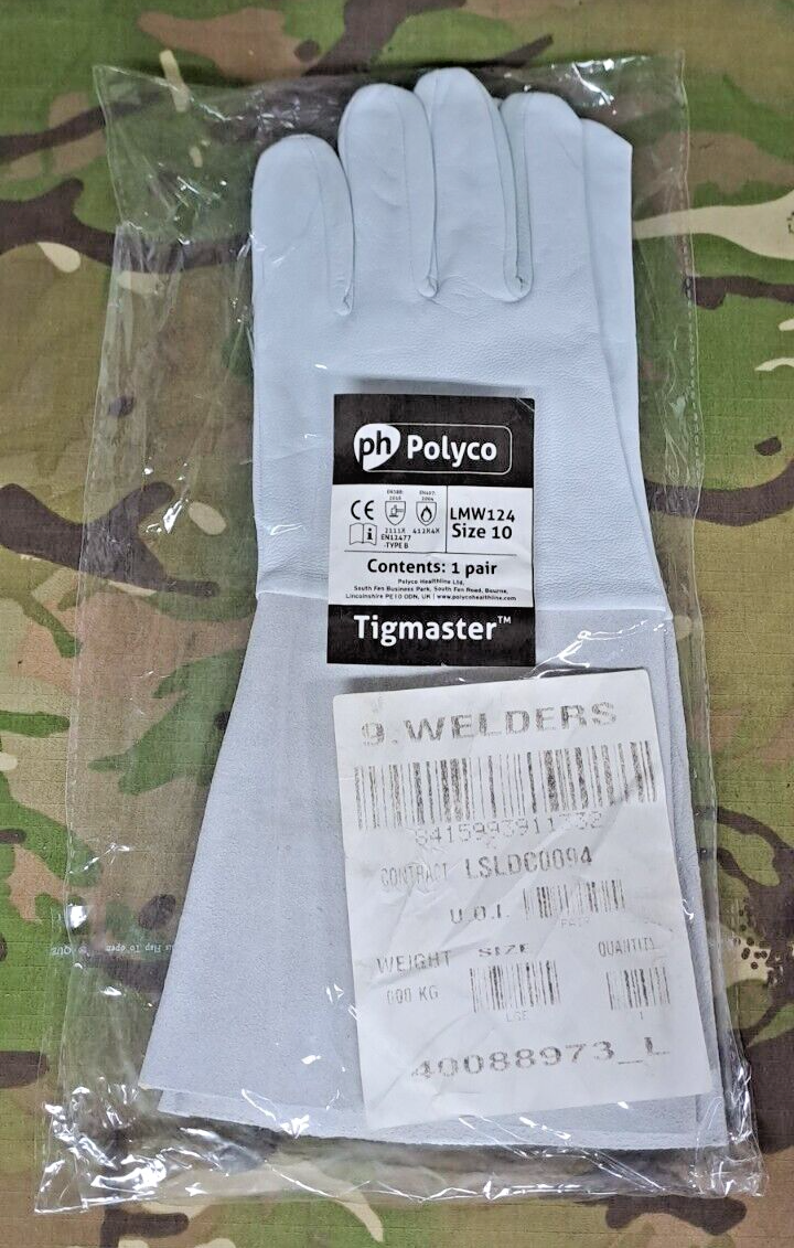 NEW Polyco Tigmaster Sheepskin Leather Welders Gloves Size 10 Large