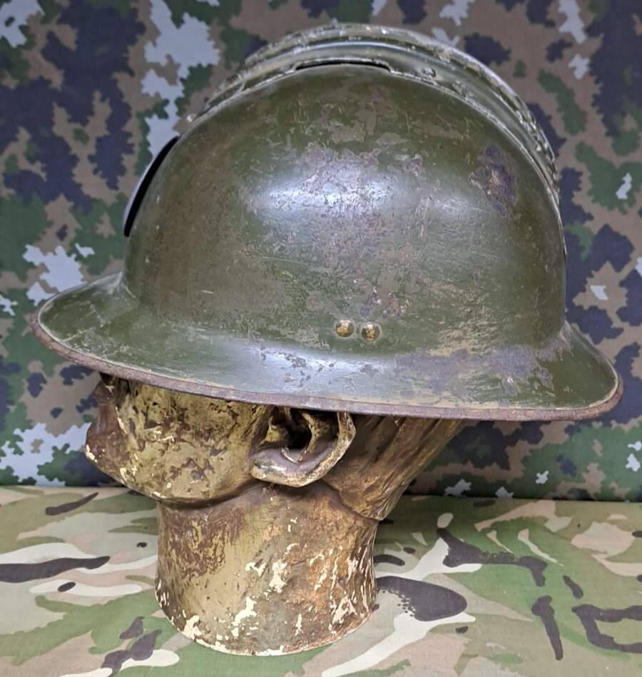 Original WW2 French Army Military M1926 Model Adrian Helmet Shell World War Two