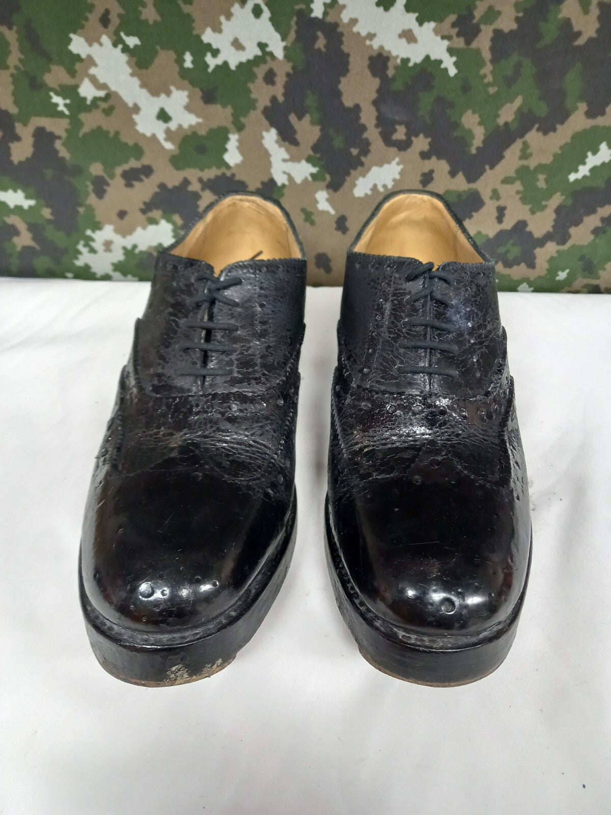 Genuine British Army Highland Issue Service Dress Shoes Brogues / Blakeys - 7 M