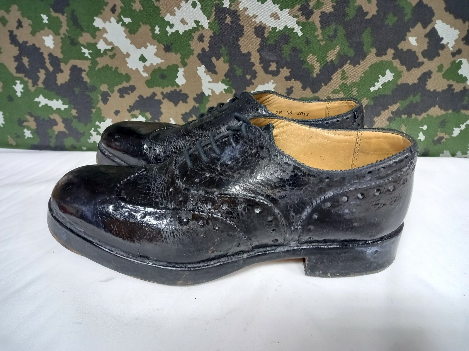 Genuine British Army Highland Issue Service Dress Shoes Brogues / Blakeys - 7 M