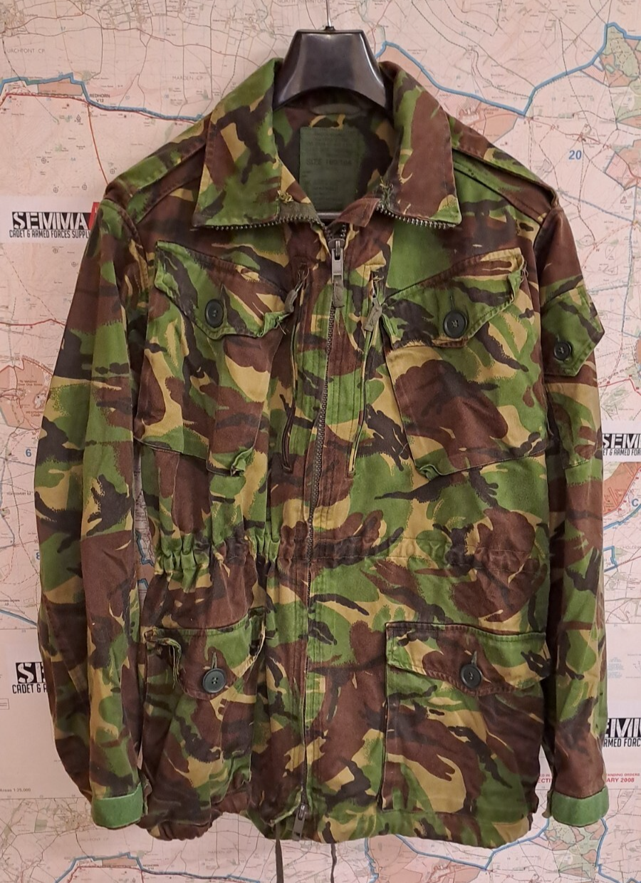 VINTAGE COLD WAR ERA BRITISH ARMY MILITARY DPM CAMO COMBAT SMOCK JACKET  180/104