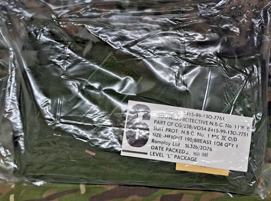 NEW 1987 NBC Army Olive Protective No 1 MK IV Trousers Prepper - H190 C108
