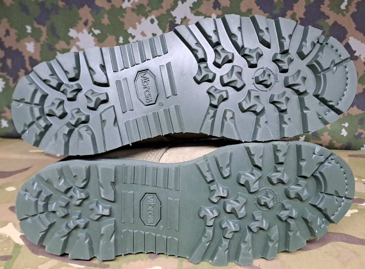 New Sage Green / Tan Boots US Military issue Steel Toe Vibram Sole Boots - 6.5 R