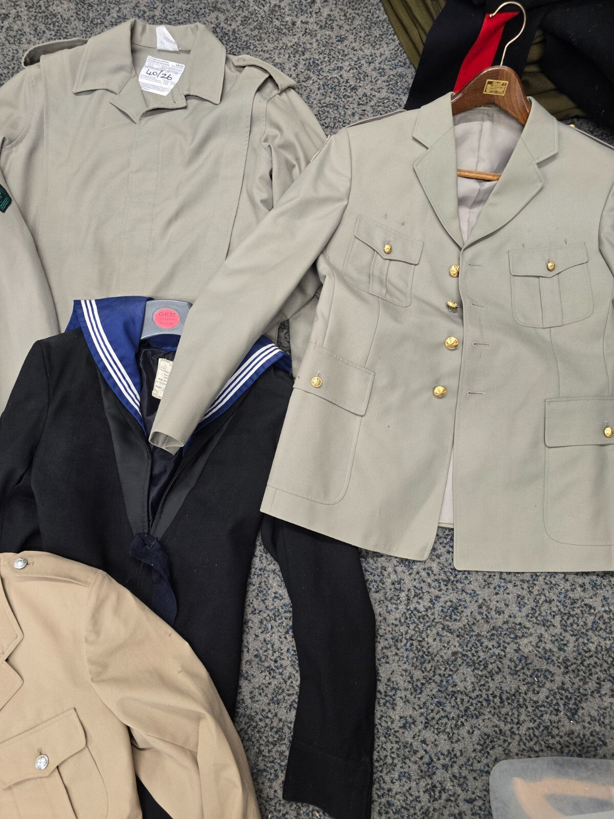 Huge Warehouse Clearout Joblot Vintage Military Uniform Trousers, Tunics, Shirts