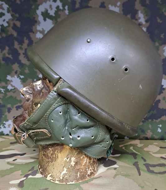 VINTAGE PARATROOPER OLD HELMET WZ63 EAST GERMAN POLISH MADE LEATHER LINER