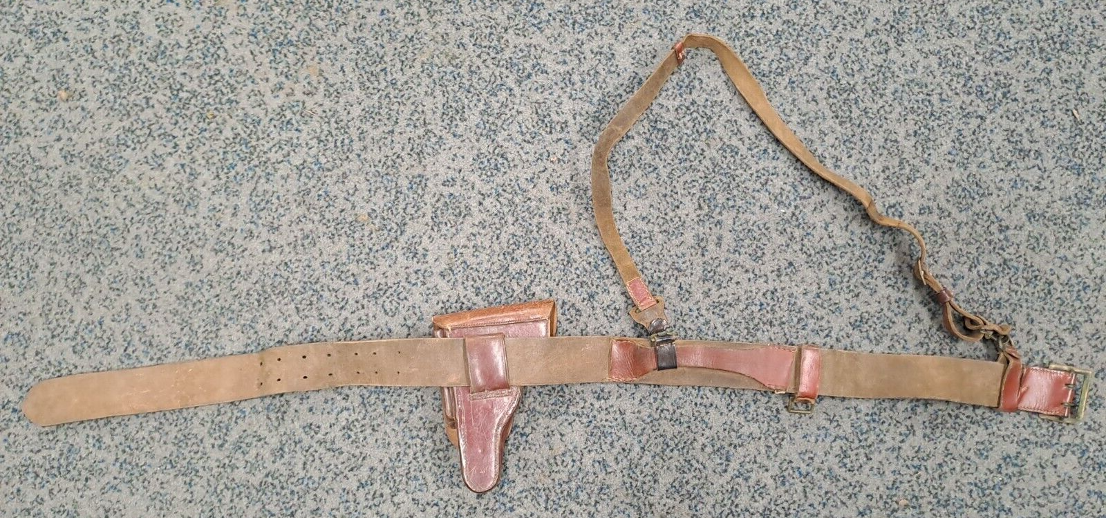 Rare Original Bulgarian Officers WW2 Walther P38 Luger Pistol Leather Holster