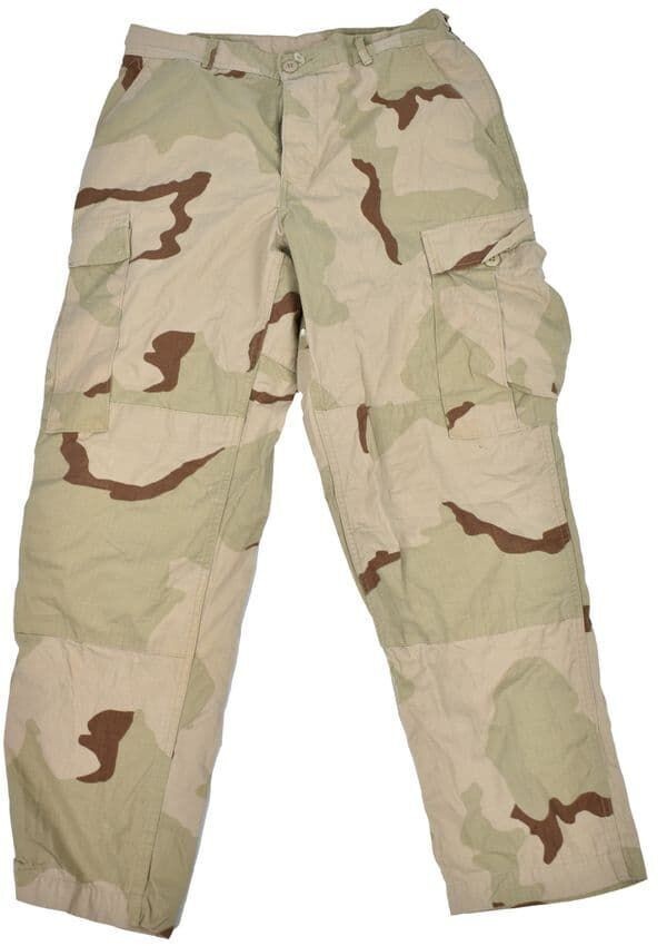 Genuine American US Army Desert Sand Camo Combat Trousers - Small / Long