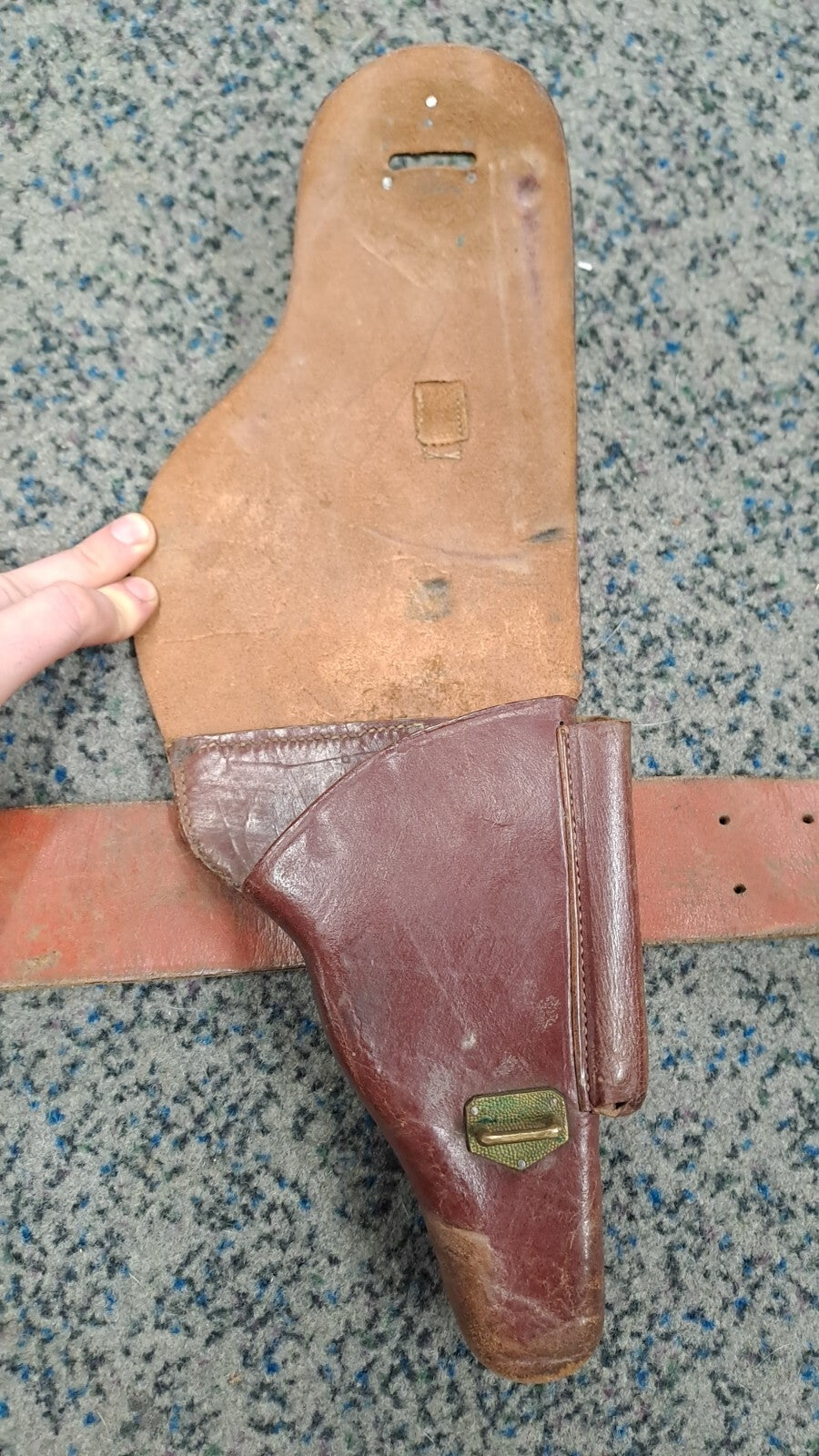 Rare Original Bulgarian Officers WW2 Walther P38 Luger Pistol Leather Holster