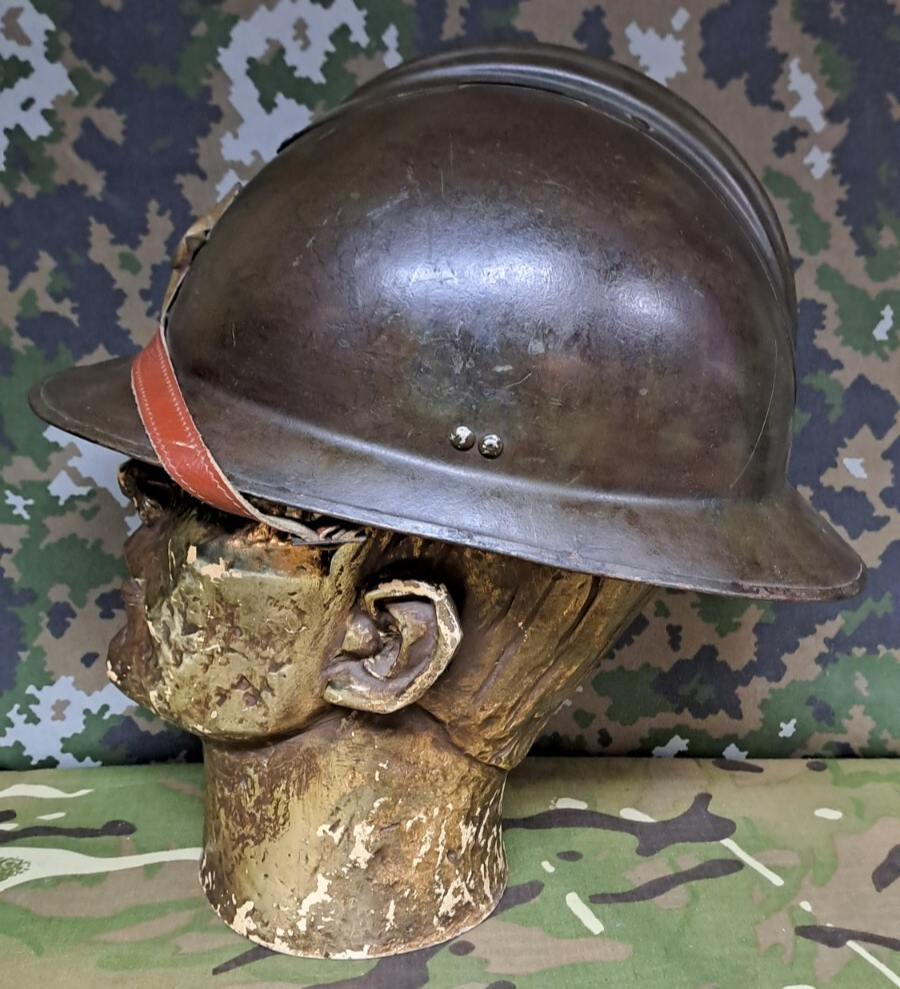 Original WW2 French Army M1926 Model Adrian Helmet - Complete with Liner & Strap