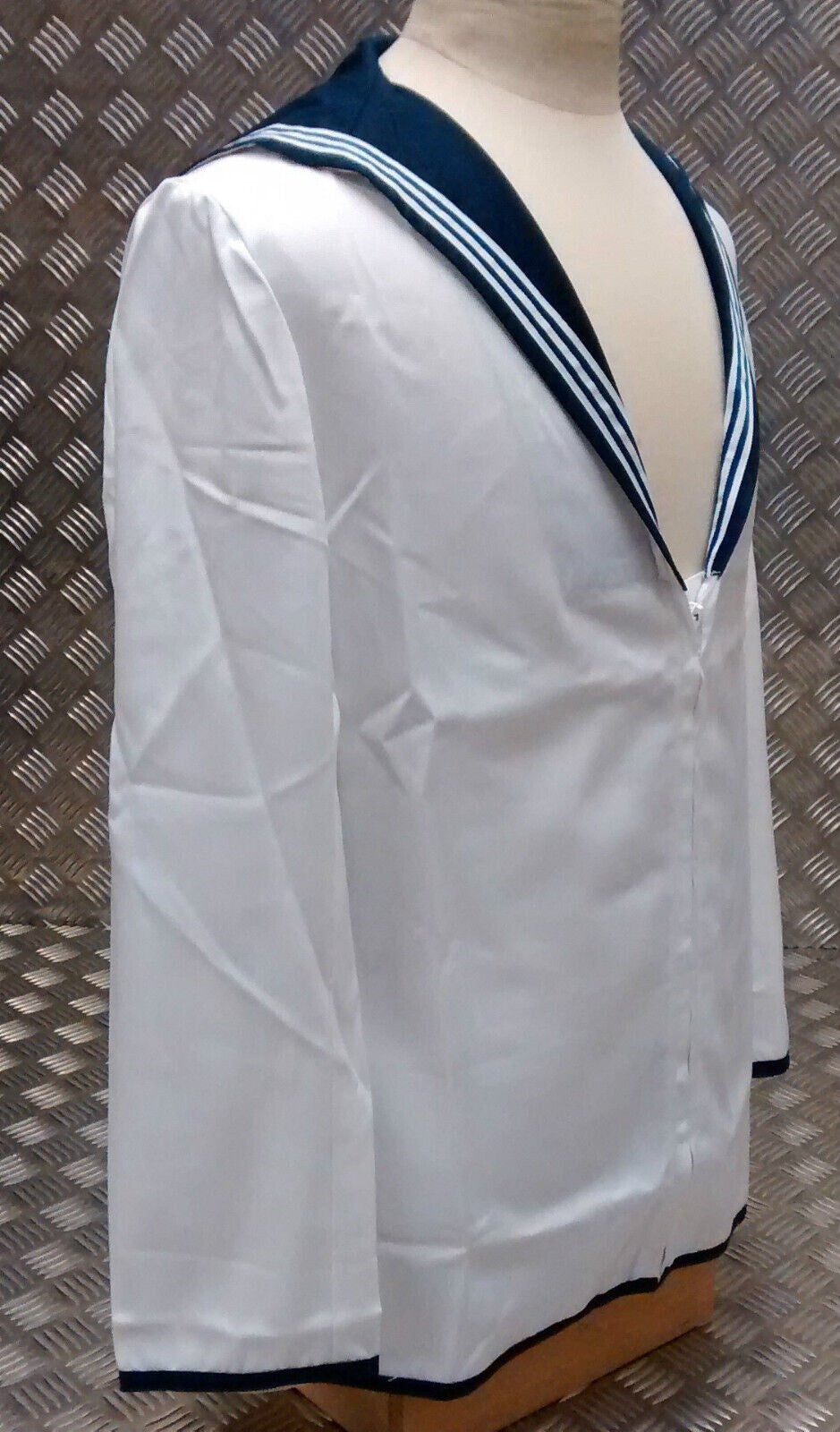 Genuine British Royal Navy Class 2 Sailors Middy Jumper White All Sizes - NEW